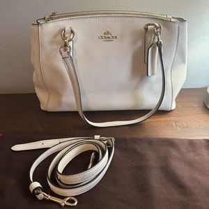 White Leather Coach Christie Satchel